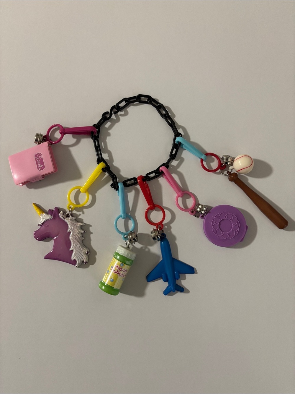 Michaels Retro 80's Reproduction Flash Charm Bracelet- 6 Charms Included
